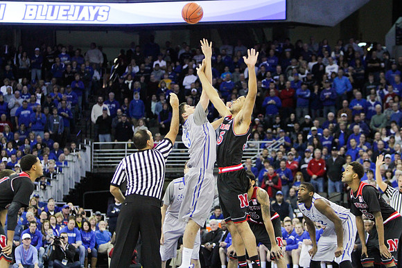 Doug McDermott Wins the Tip Against Nebraska